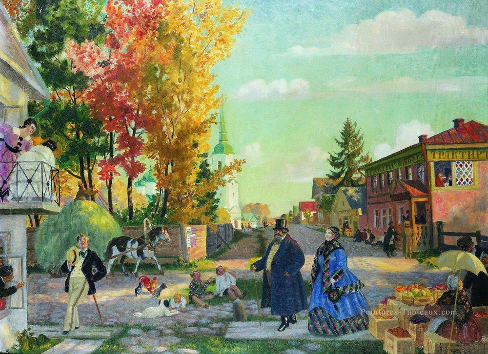 festivités d’automne 1922 Boris Mikhailovich Kustodiev scènes urbaines Peintures à l'huile